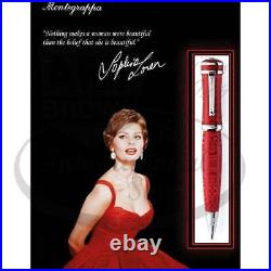 Montegrappa Sophia Loren Ballpoint Pen Red & Silver