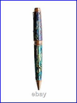 Monteverde Invincia Deluxe Abalone/Rose Gold Limited Edition Ballpoint Pen-NEW