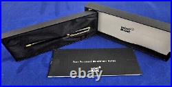 NIB Montblanc Noblesse Oblige Black Resin and Gold Trim Ballpoint Pen with Box