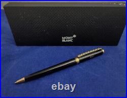 NIB Montblanc Noblesse Oblige Black Resin and Gold Trim Ballpoint Pen with Box