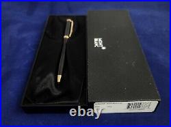 NIB Montblanc Noblesse Oblige Black Resin and Gold Trim Ballpoint Pen with Box