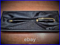 NIB Montblanc Noblesse Oblige Black Resin and Gold Trim Ballpoint Pen with Box