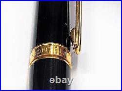 NIB Montblanc Noblesse Oblige Black Resin and Gold Trim Ballpoint Pen with Box