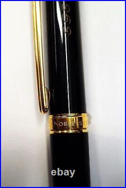 NIB Montblanc Noblesse Oblige Black Resin and Gold Trim Ballpoint Pen with Box