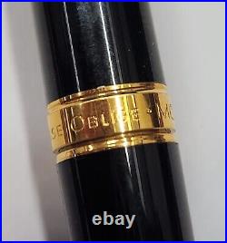 NIB Montblanc Noblesse Oblige Black Resin and Gold Trim Ballpoint Pen with Box