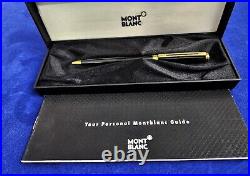 NIB Montblanc Noblesse Oblige Black Resin and Gold Trim Ballpoint Pen with Box