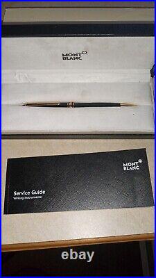 New Mont Blanc Meisterstruc Pix Ballpoint Classique Pen. Black Resin &Gold Pltd