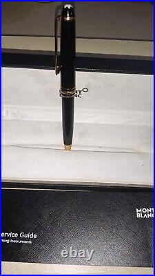 New Mont Blanc Meisterstruc Pix Ballpoint Classique Pen. Black Resin &Gold Pltd