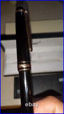 New Mont Blanc Meisterstruc Pix Ballpoint Classique Pen. Black Resin &Gold Pltd