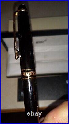 New Mont Blanc Meisterstruc Pix Ballpoint Classique Pen. Black Resin &Gold Pltd