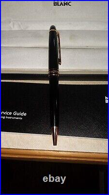 New Mont Blanc Meisterstruc Pix Ballpoint Classique Pen. Black Resin &Gold Pltd