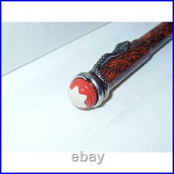 New Montblanc Heritage Rouge et Noir Serpent Marble Ballpoint Pen 119854 snake