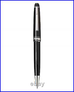 New Montblanc Meisterstuck Platinum Resin Ballpoint Pen in Leather case Gift