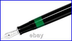 New Pelikan Souveran M405 Black Resin Silver trim (M) Nib Fountain Pen 924423