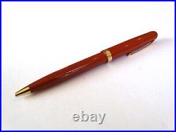 Omas Extra Ballpoint Pen In Red With Gold Finish Clip & Accents Nos