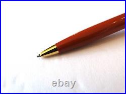 Omas Extra Ballpoint Pen In Red With Gold Finish Clip & Accents Nos