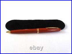 Omas Extra Ballpoint Pen In Red With Gold Finish Clip & Accents Nos