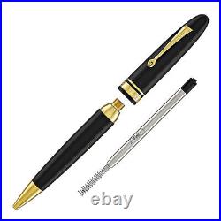 Omas Ogiva Ballpoint Pen in Nera with Gold Trim NEW in Box