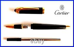 Original CARTIER ROADSTER Black BALLPOINT PEN, Excellent Condition Ready to Use