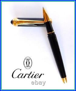 Original CARTIER ROADSTER Black BALLPOINT PEN, Excellent Condition Ready to Use