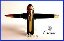 Original CARTIER ROADSTER Black BALLPOINT PEN, Excellent Condition Ready to Use