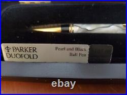 Parker Duofold International Pearl &black Ballpoint pen