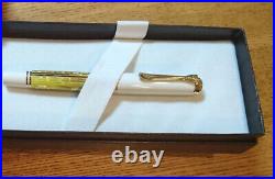 Pelikan SOUVERAN K400 White Tortoise Roller Ballpoint Pen wz/Box Super Rare F/S