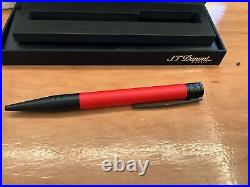 S. T. Dupont D-initial Ballpoint Pen Black And Red Matt Finish