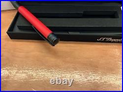 S. T. Dupont D-initial Ballpoint Pen Black And Red Matt Finish