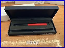 S. T. Dupont D-initial Ballpoint Pen Black And Red Matt Finish