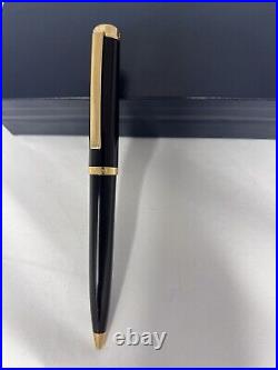 Tiffany & Co Atlas Black Resin Gold Trim Ballpoint Pen Pelikan (1990)