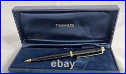 Tiffany & Co Atlas Black Resin Gold Trim Ballpoint Pen Pelikan (1990)