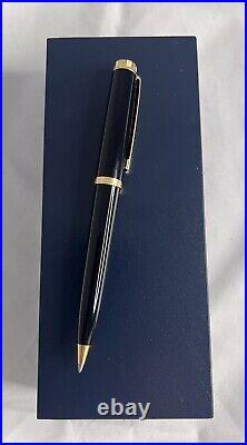 Tiffany & Co Atlas Black Resin Gold Trim Ballpoint Pen Pelikan (1990)