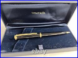 Tiffany & Co Atlas Black Resin Gold Trim Ballpoint Pen Pelikan (1990)