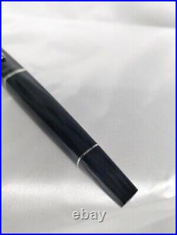 VERSACE Authentic Luxurious Designer Ballpoint Pen Silver Black Resin Pre-owned