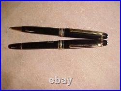 Vintage MONT BLANC MEISTERSTUCK BALLPOINT PEN and PENCIL BLACK RESIN Estate