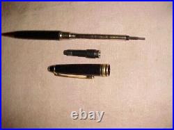 Vintage MONT BLANC MEISTERSTUCK BALLPOINT PEN and PENCIL BLACK RESIN Estate